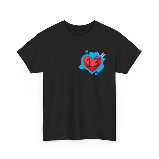 Colorful Heart Graphic Unisex Tee, Fun Casual Wear for Everyday, Valentine's Day Gift, Statement Shirt, Unique Art Tee