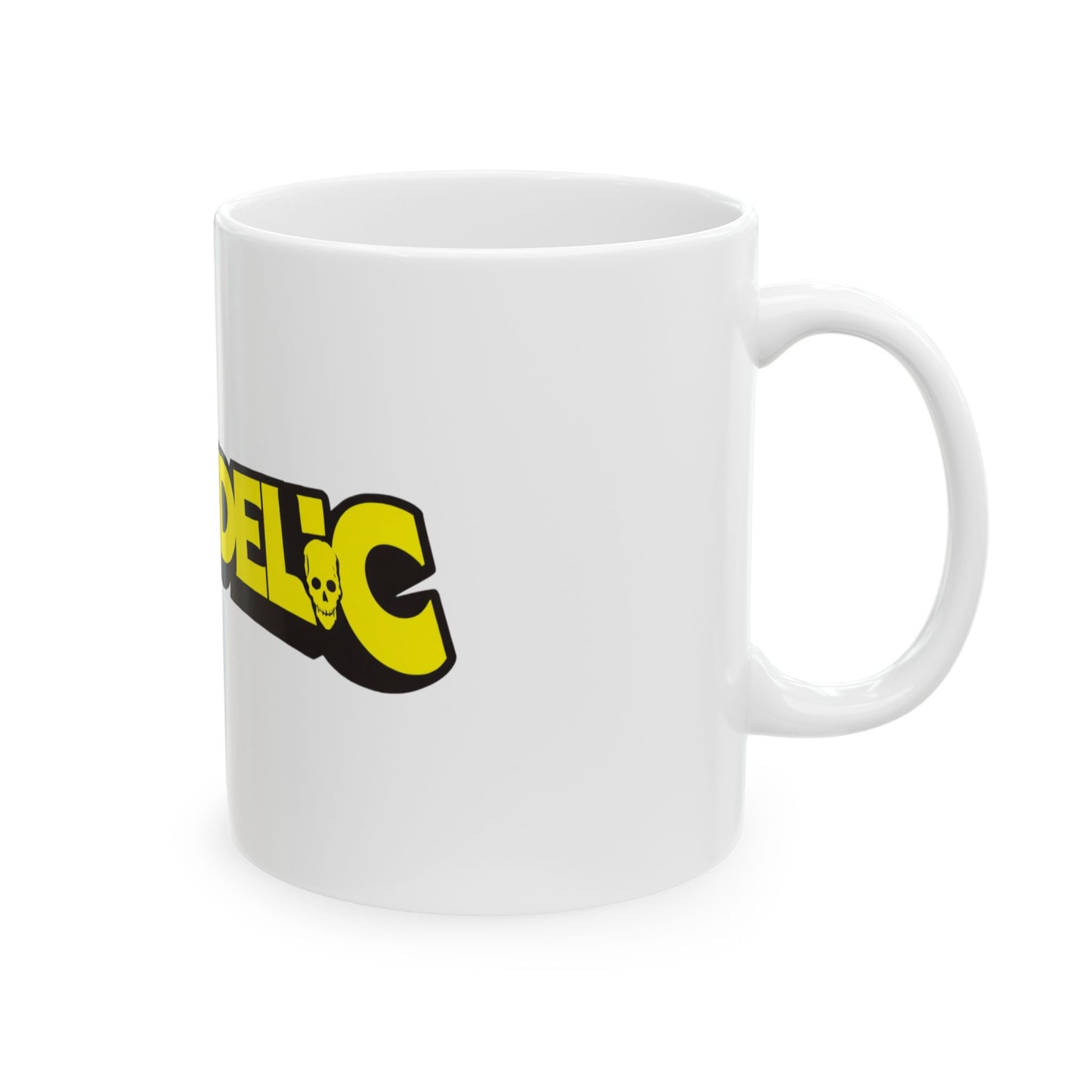 Hurt Delirium Bold Yellow Logo Ceramic Mug (11oz & 15oz)