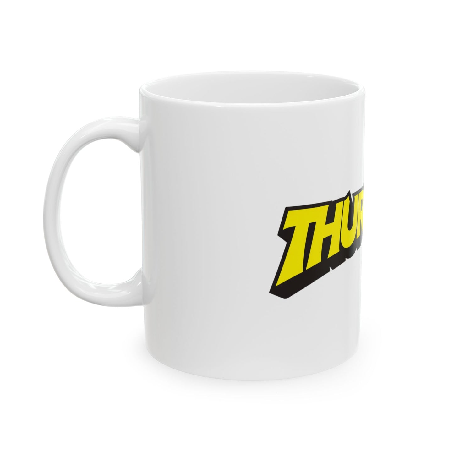 Hurt Delirium Bold Yellow Logo Ceramic Mug (11oz & 15oz)