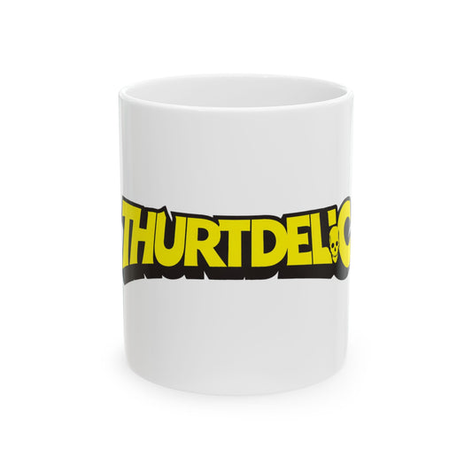 Hurt Delirium Bold Yellow Logo Ceramic Mug (11oz & 15oz)