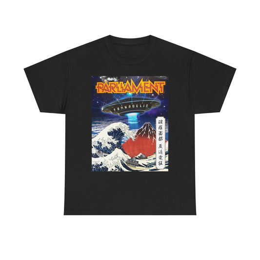 Parliament Funkadelic Wave Tee — Retro UFO Japanese Art T-Shirt